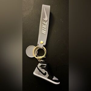 Nike Black and Gray Shoe Keychain